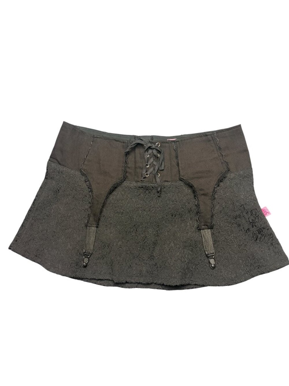 Vintage Tripp NYC Skirt M Lace Up Garter Corset Emo Gothic Alternative Black